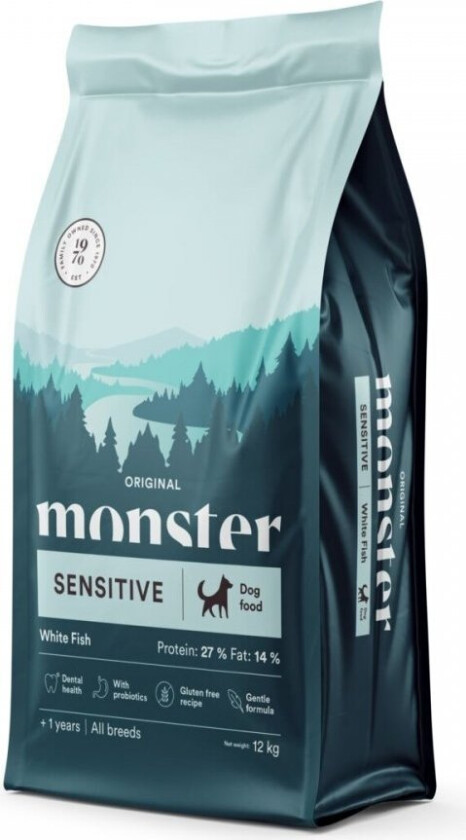 Monster Dog Adult All Breed Sensitive White Fish (12 kg)