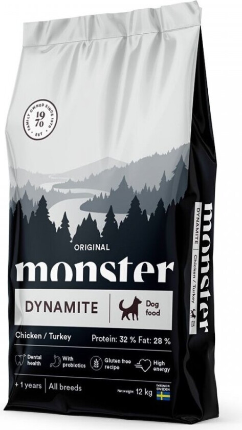 Monster Dog Adult All Breeds Dynamite Chicken & Turkey (12 kg)