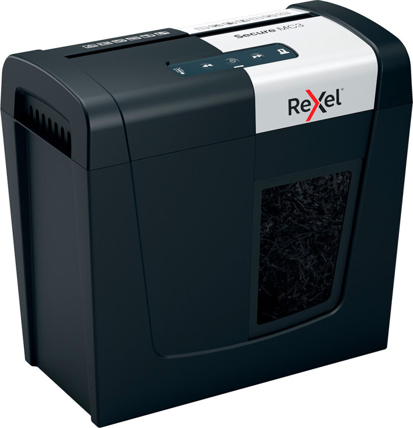 Secure MC3 Whisper-Shred ™ mikrokutt makuleringsmaskin P-5, 3 ark