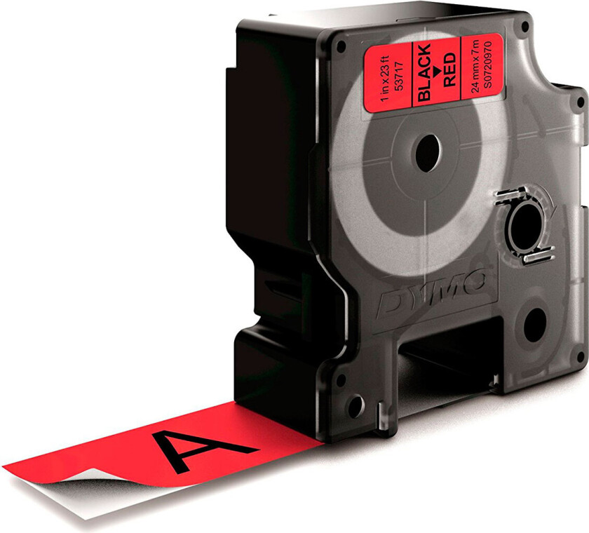 Dymo Tape D1 24mm Svart/rød