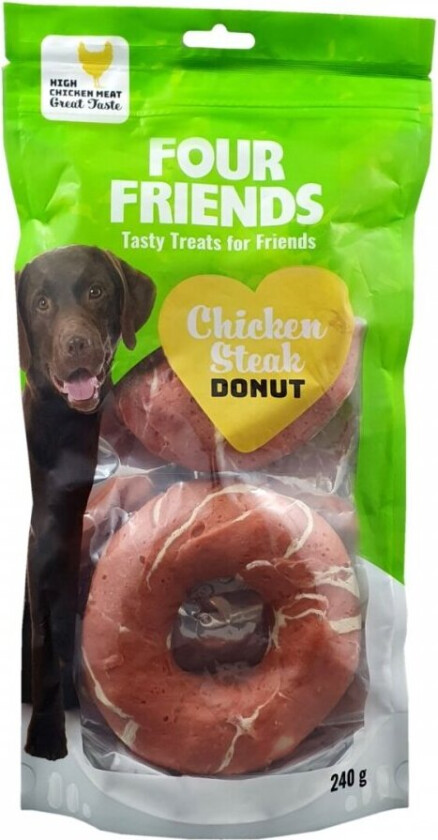 FourFriends Dog Chicken Steak Donut 2-pack