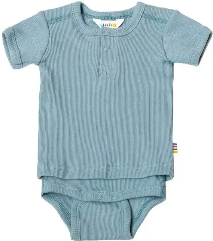 Ribbet Body Med T-Skjorte, Blue