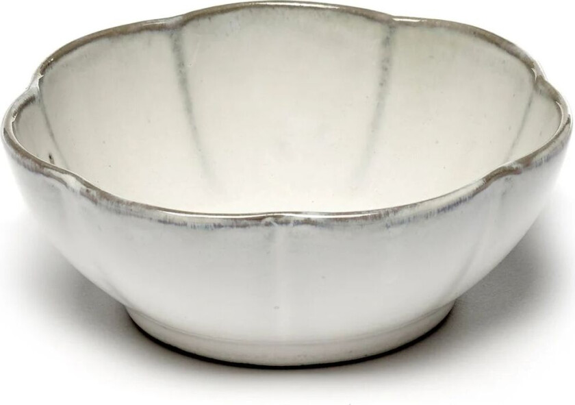 Inku riflet skål L Ø13 cm White