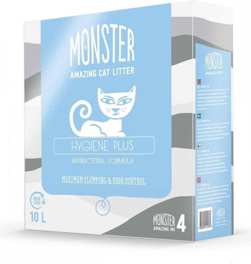 Monster Kattesand Hygiene Plus 10 liter