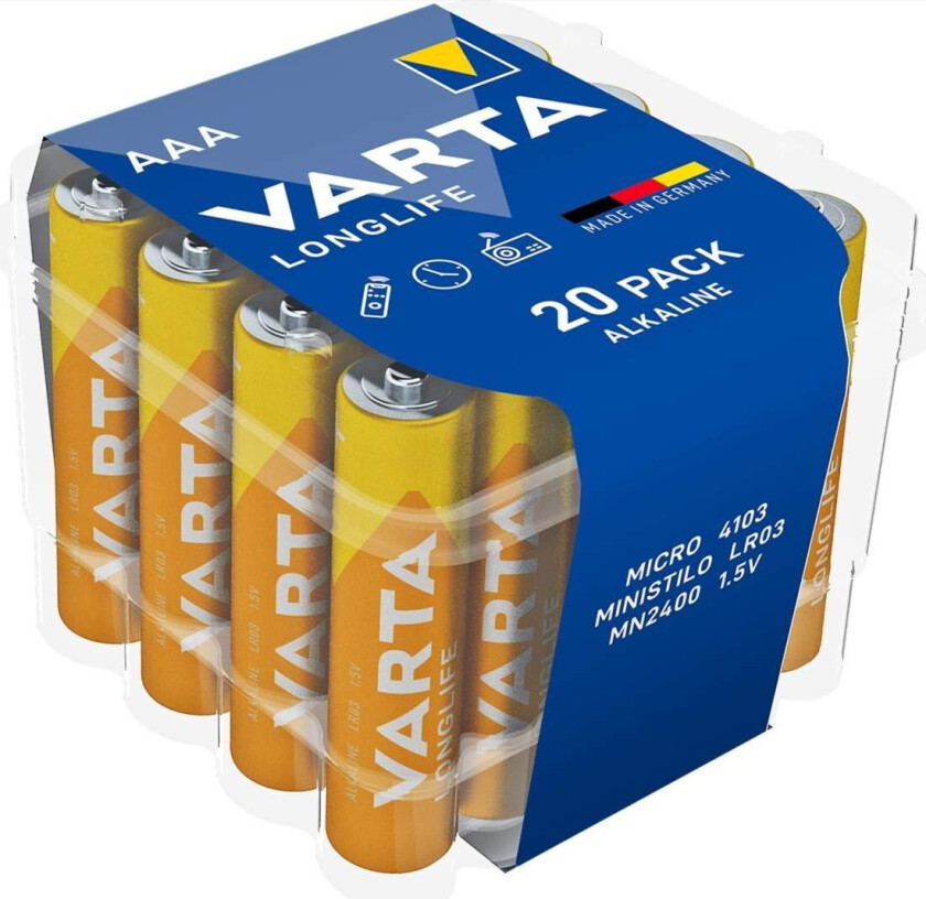 Longlife AAA 20 pk blister