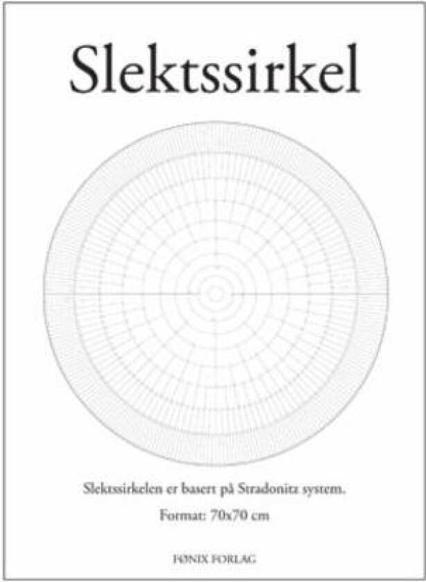 Slektssirkel. Basert på Stradonitz system. 50x50 cm