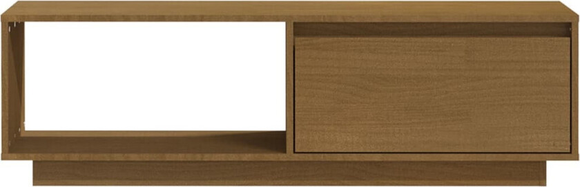 TV-benk 110x30x33,5 cm heltre furu honningbrun