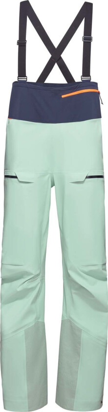 Women's Haldigrat HS Bib Pants 40, Neo Mint-Marine