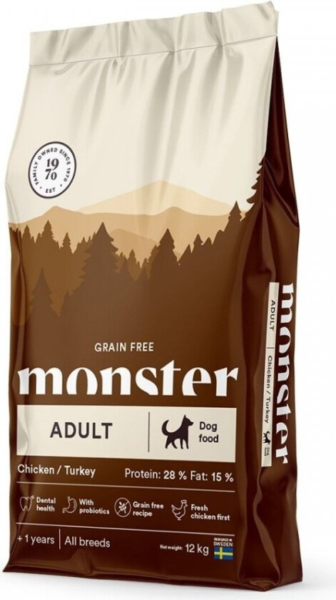 Monster Dog Adult All Breed Grain Free Chicken & Turkey (12 kg)