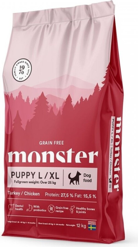 Monster Dog Puppy Large & XL Grain Free Turkey & Chicken (12 kg)