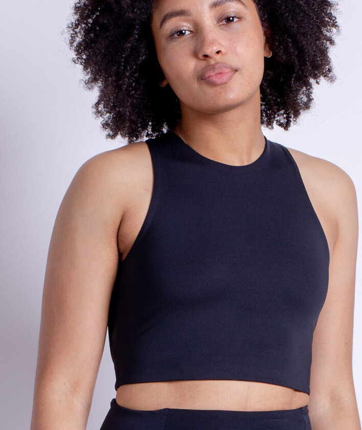 Dylan Crop Top, Farge: Svart, Størrelse: XS, Kvinner