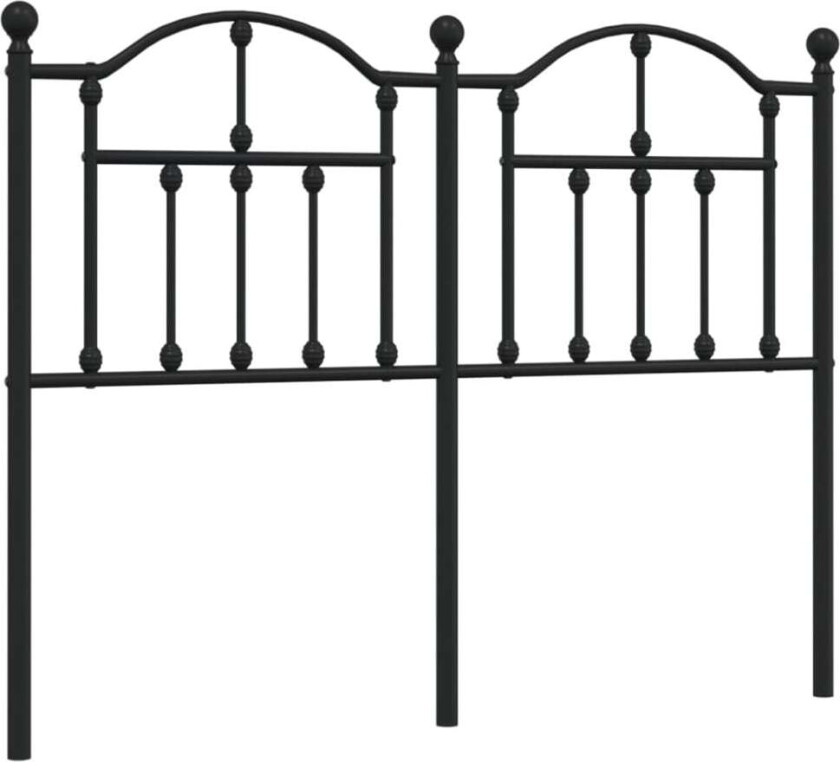 Sengegavl i metall svart 120 cm