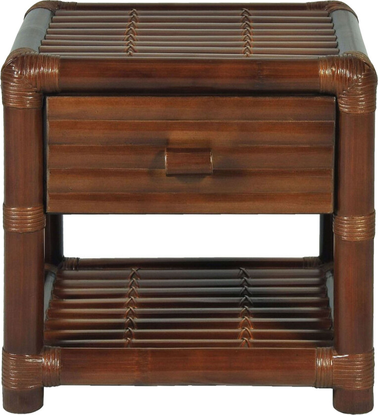 Nattbord 45x45x40 cm bambus brun