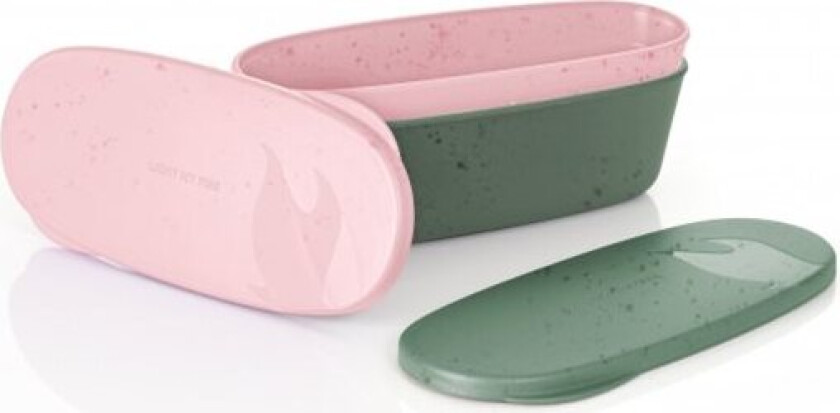 Bilde av Snapbox Oval Bio 2-pack OneSize, Sandy Green/Dusty Pink