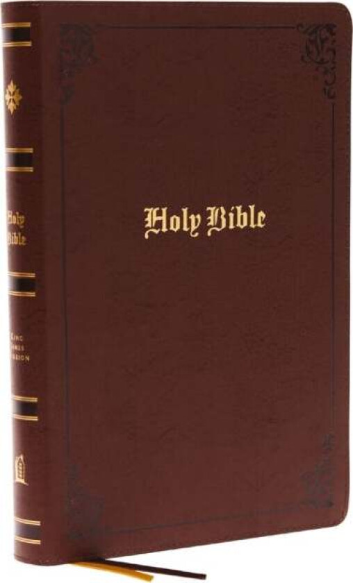 KJV Holy Bible Large Print Center-Column Reference Bible, Brown Bonded Leather, 53,000 Cross Referen av Thomas Nelson