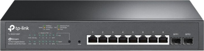 Bilde av Tp-link Jetstream 10-port Gigabit Smart Switch With 8-port Poe+