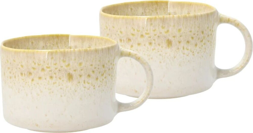 Styles krus med hank 16 cl 2-pakn. Creme-sand