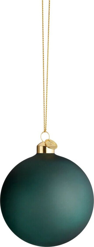Souvenir julekule Ø8 cm Mørkegrønn