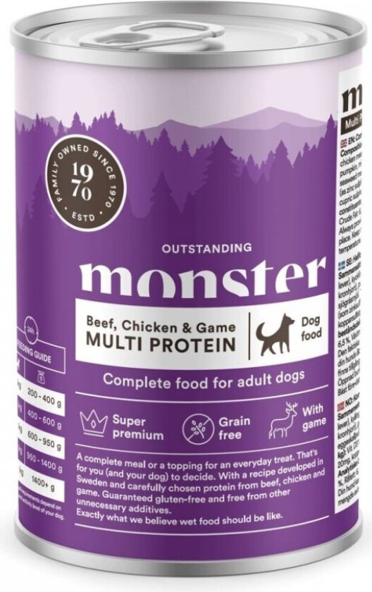 Monster Dog Adult Beef, Chicken & Game 400 g