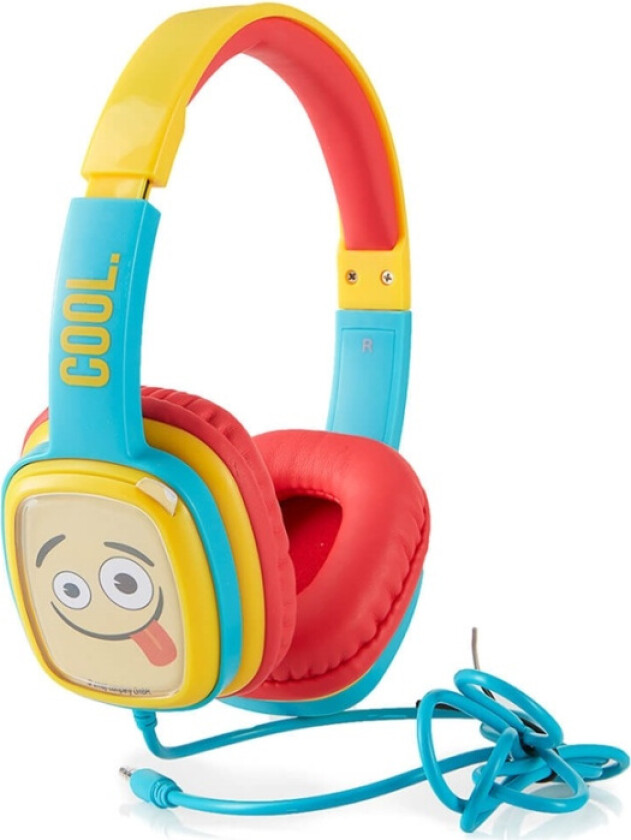 EMOJI Flip 'N' Switch Junior On-Ear Hodetelefoner Max. 85dB - Blå / Gul / Rød