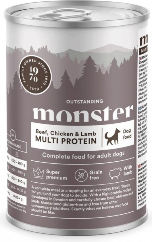 Monster Dog Adult Beef, Chicken & Lamb 400 g