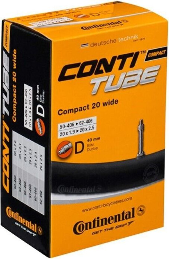 CONTINENTAL Compact Tube Wide (50-62x406) Dunlop 40 mm Butyl