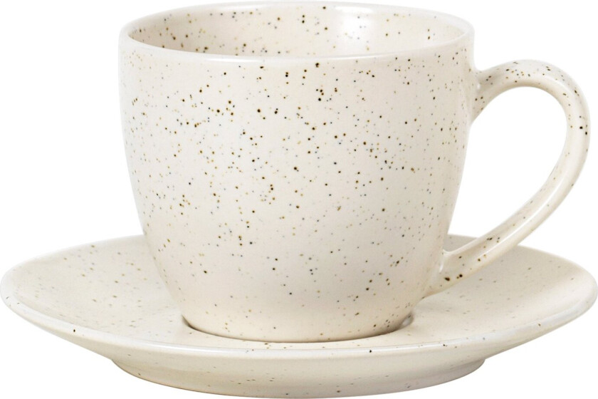 Nordic Vanilla kopp med fat 15 cl Cream with grains