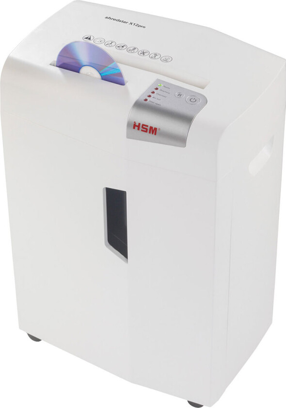 HSM X12pro makuleringsmaskin t/CD - partikkelkuttet (26 liter)