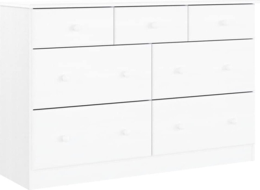 Kommode ALTA hvit 112x35x73 cm heltre furu