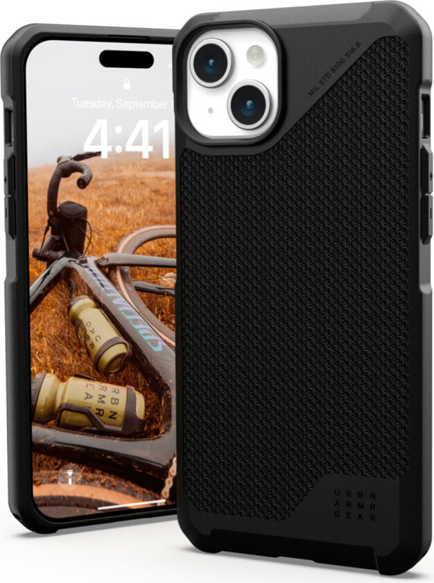 iPhone 15 Plus METROPOLIS LT Series Deksel - DuPont™ Kevlar - MagSafe Kompatibel - Black