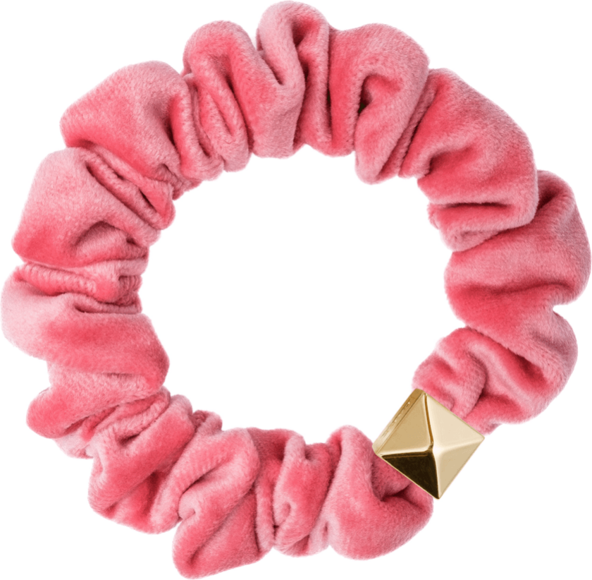 DARK Velvet Mini Scrunchie Geranium Pink