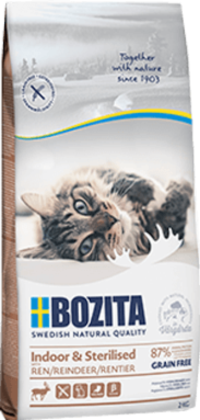 Bozita Indoor & Sterilised Grain free Reindeer (2 kg)