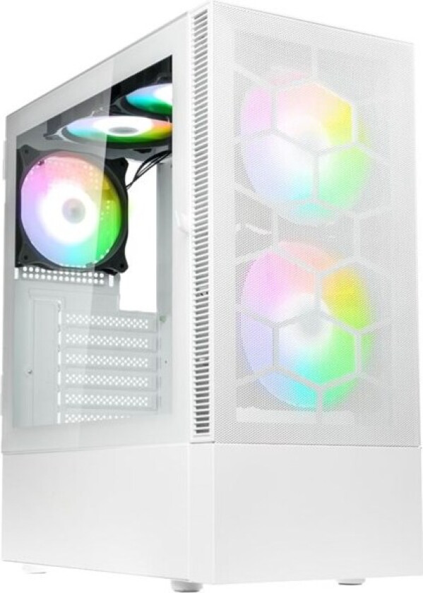 Observatory Mx Mesh Argb Midi Tower Case White Hvit