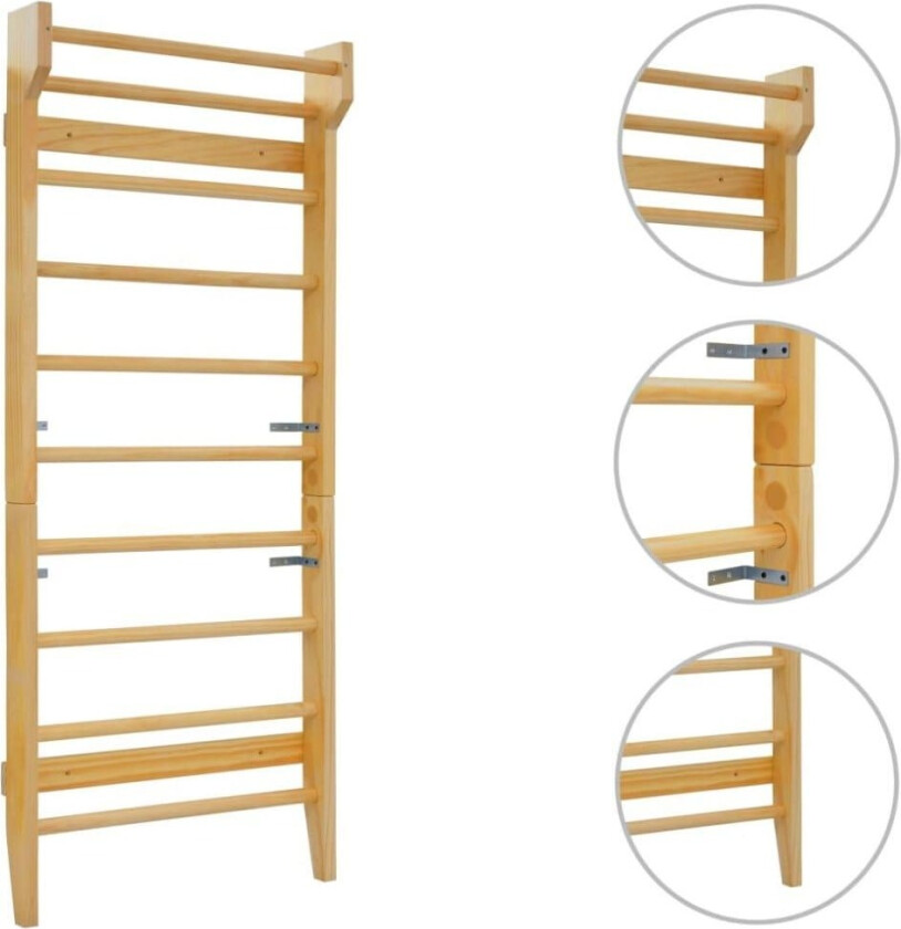 Ribbevegg 80x15,8x195 cm tre