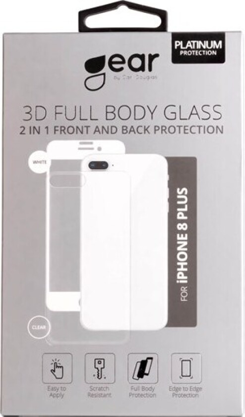 Glass Protector 3D 2in1 Front & Back iPhone8 Plus