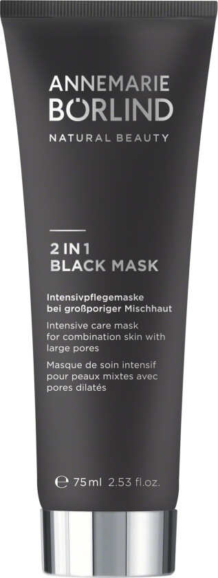 Annemarie Börlind 2 in 1 Black Mask, 75 ml Annemarie Börlind Ansiktsmaske