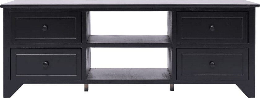 TV-benk svart 108x30x40 cm heltre keisertre