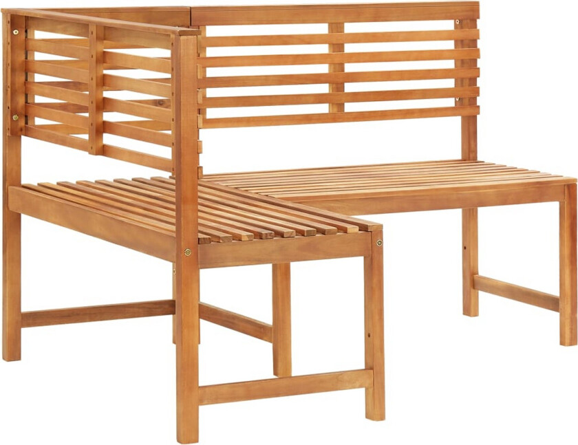 Utendørs hjørnebenk 140 cm heltre akasie