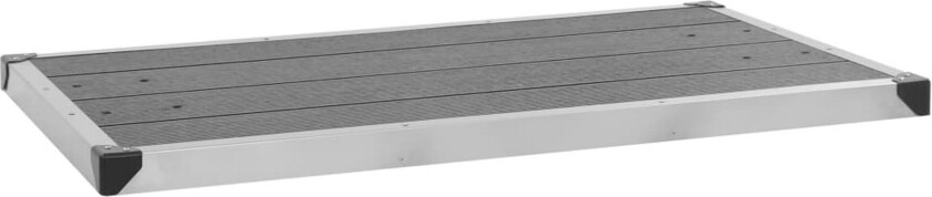 Hagedusj med grått dusjbrett 220 cm aluminium