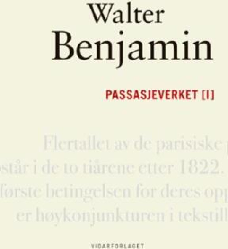 Passasjeverket I av Walter Benjamin