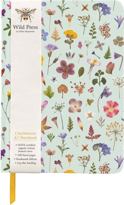 Notatbok A5 Tekstil Wild Press Mint Meadow