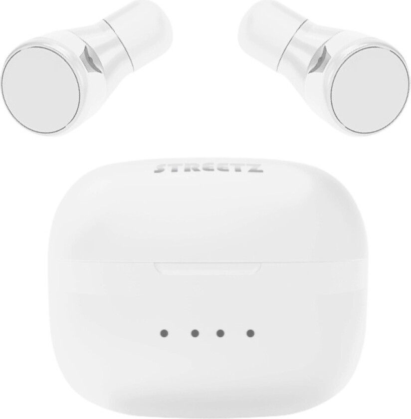 Streetz T200 True Wireless in-ear, dual earbuds, charge case, white