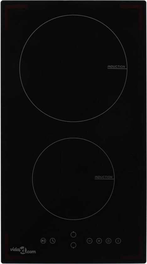 Bilde av Induksjonskomfyr med 2 plater berøringskontroll glass 3500 W