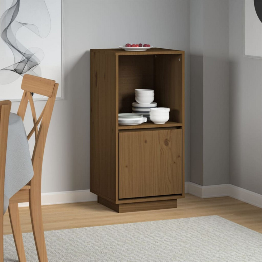 Skjenk honningbrun 38x35x80 heltre furu