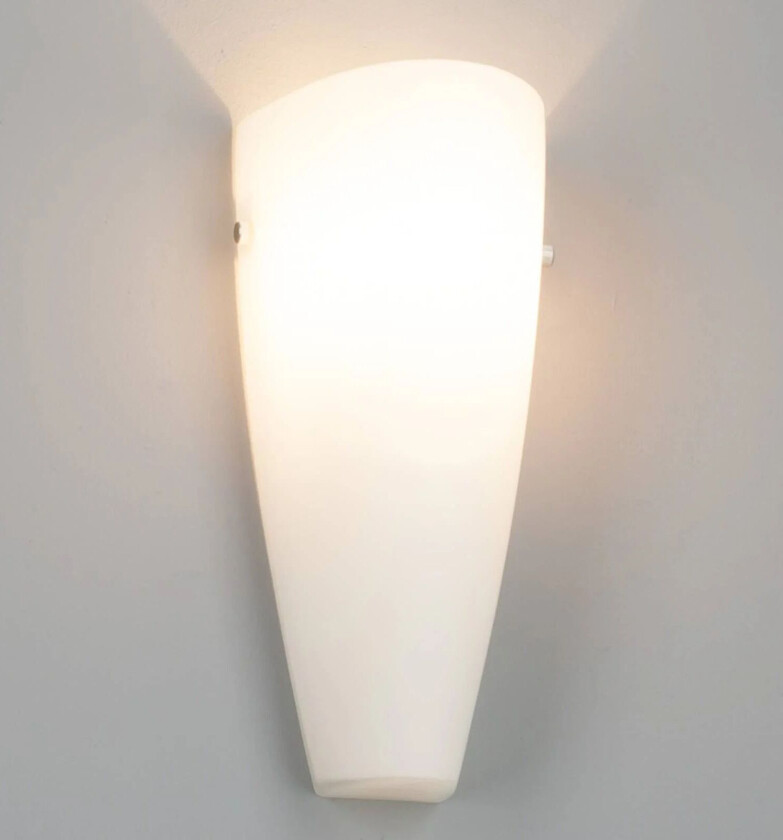 Glassvegglampe Hermine i hvitt