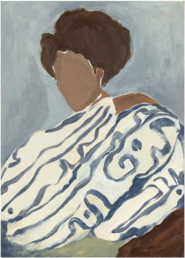 Blue Curls poster 50x70 cm