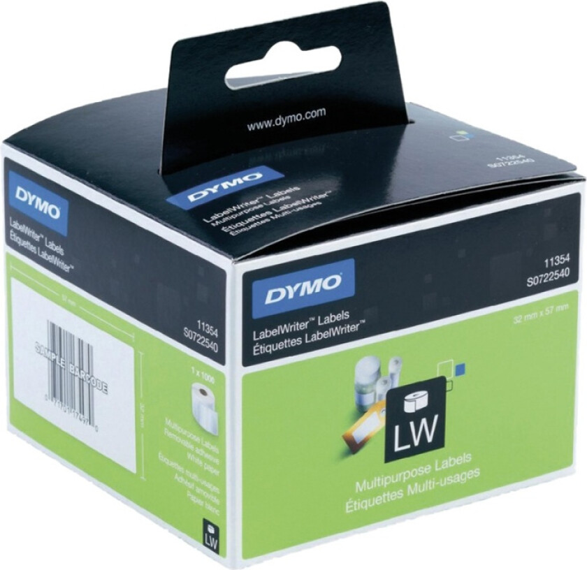 Dymo Etikett Dymo flerbruks 57x32mm(1000)
