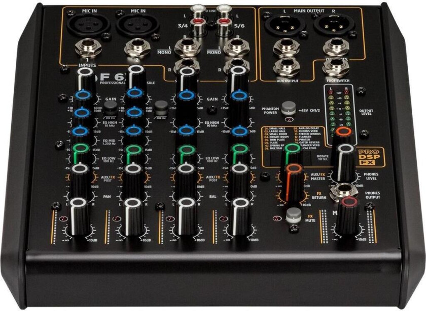Rcf F 6x Mikser M/effekter 6 Kanaler