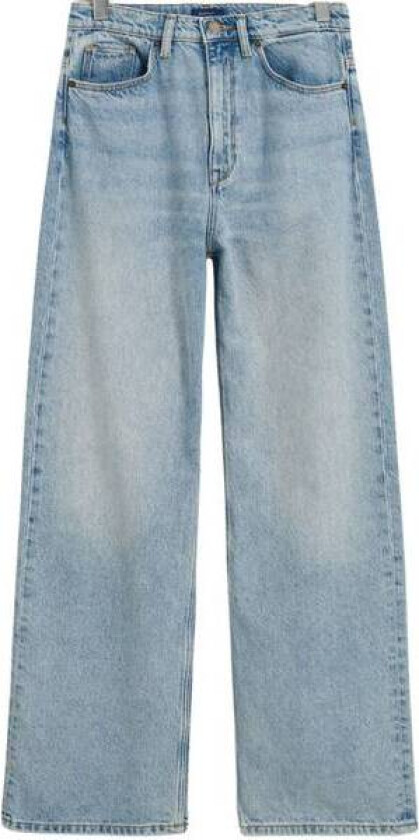 Gant Wide Fit Bukse Til Barn, Light Blue Worn In