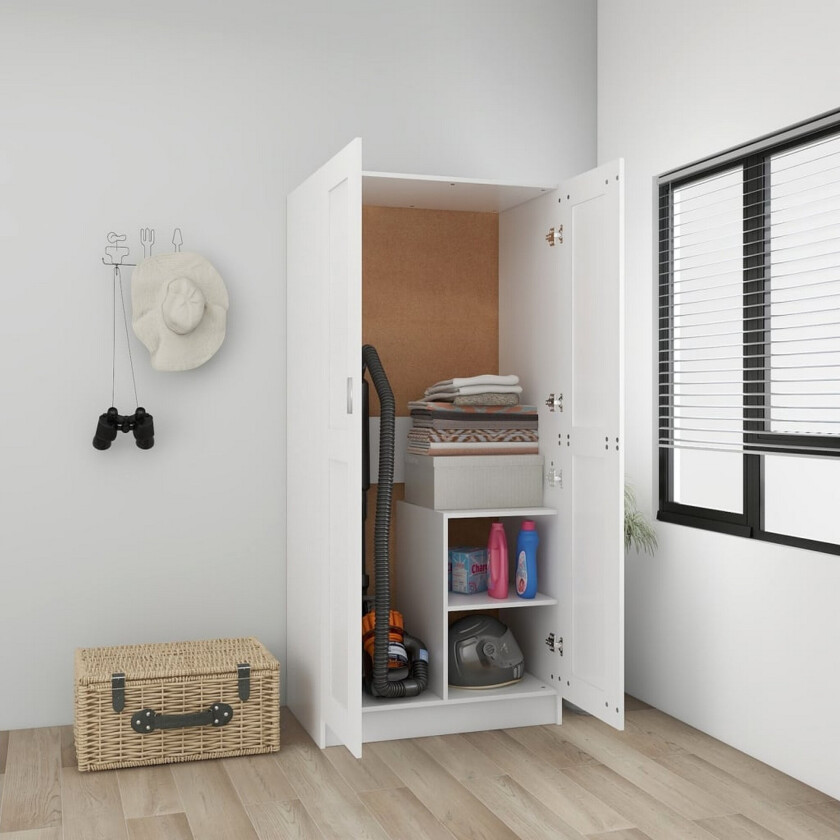 Garderobe 82,5x51,5x180 cm - hvit